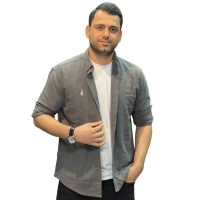 پیراهن کنفی ساده مردانه مدل MMSH188