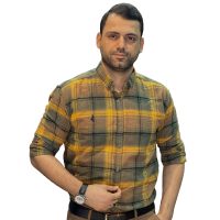 پیراهن کنفی چهارخونه مردانه مدل MMSH195
