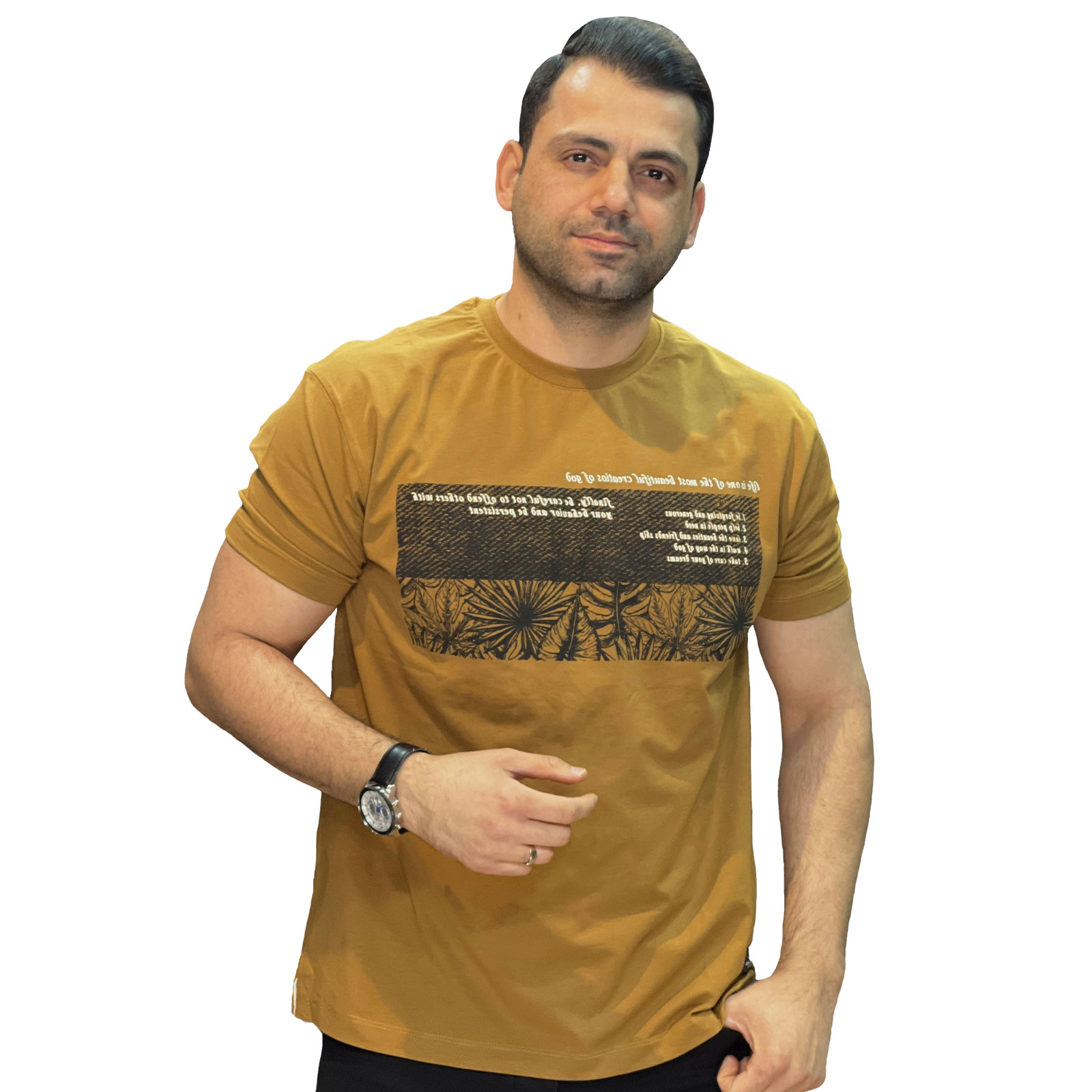 تی شرت طرح دار مردانه مدل MMT172