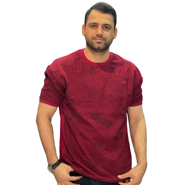 تی شرت مخمل کبریتی مردانه مدل MMT187